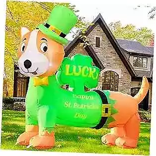 DomKom St. Patricks Day Inflatable Decorations 4ft Cute Dog Dachshund Blow Up  • $41.80