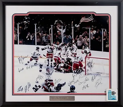 1980 Team USA Olympic Miracle On Ice Photo 20 Autographs PSA/DNA STEINER LOA • $2000