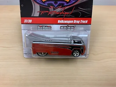 2010 Hot Wheels Phil’s Garage Red Volkswagen Drag Truck W/ Real Riders Read • $9.99