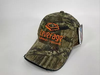 Mossy Oak Break Up Camo Leverage Lightweight Treestands Logo Hat Outdoor Cap NEW • $11.99