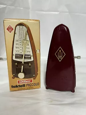 Vintage Wittner Taktell Piccolo Keywound Metronome Ruby-Germany W/ Box • $38