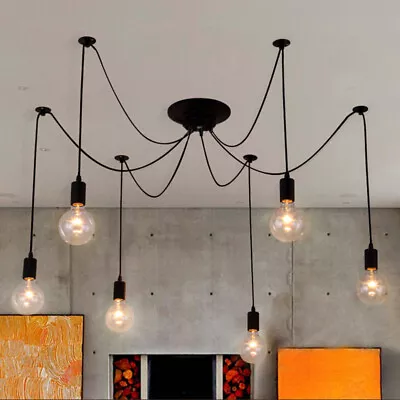 Retro DIY Spider Style Chandelier Multi Pendant Light Ceiling Lamp Loft Fixture • $39.99