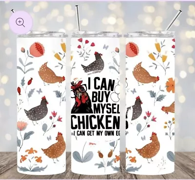 20oz Chicken And Egg Theme Insulated Tumbler With Box Lid And Straw • $25