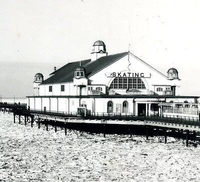 £10 • Buy RP HERNE BAY Pier Pavilion SKATING Frozen Sea 1963 Kent