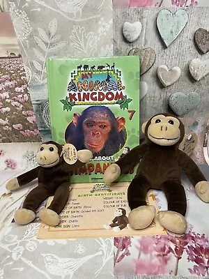 My Animal Kingdom Book 7 Chimpanzees 2 Soft Toys + Tags + Certificate Deagostini • £10