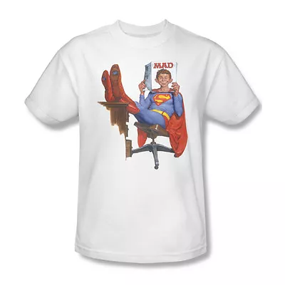 MAD Magazine Superman T-Shirt Alfred E. Newman Design Graphic Tee WBT345 • $19.99