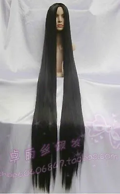 Popular Extra Long Black Cosplay Wig 60 Inch High Temp 150cm • $28.80
