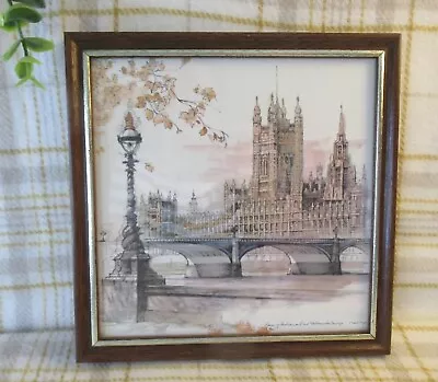 Framed Print Houses Of Parliment And Westminster Bridge By Mads Stage 7x7in • $24.66