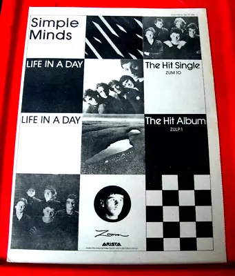 Simple Minds Life In A Day Vintage ORIG 1979 Press/Magazine ADVERT Poster-Size • $5.04