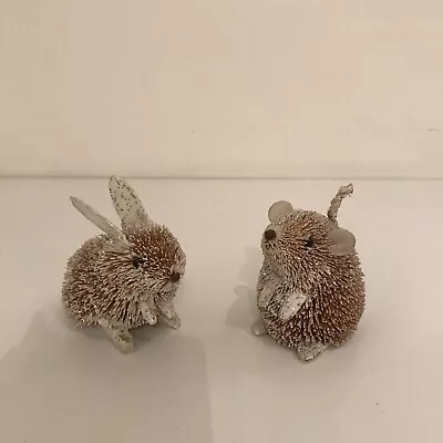 National Trust Rabbit & Mouse Ornament (Wicker Like) • £13
