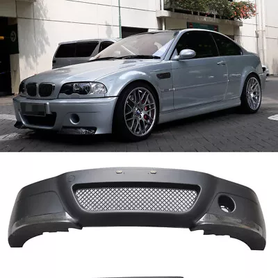 For BMW E46 98-04 PP Front Bumper CSL Style Body Kit Lower Splitters Aprons Lip • $478.80