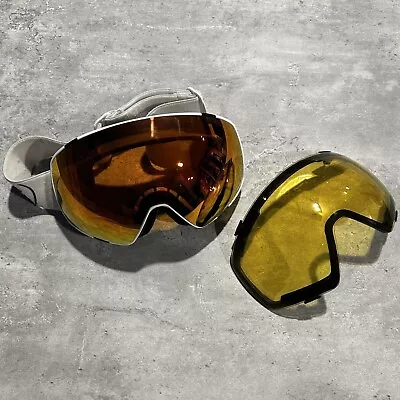 Von Zipper Capsule White & Bronze Snowboard Goggles W/ Extra Lens + Hard Case • $99