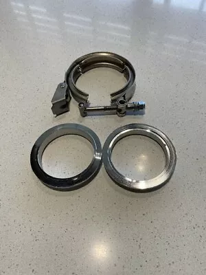 2 3/4  70mm V Band Clamp Set Stainless Steel Locating Flanges Quick Release • $26