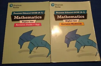 GCSE Edexcel Maths Higher Tier Revision Books 9-1 Workbook Guide Good Used Con  • £2