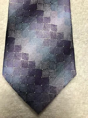 Van Heusen Mens Tie Gray Purple Blue 3.75 X 64 Extra Long Nwt • $23.88