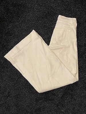 J Brand Thelma High Rise Super Wide Leg Women’s White Denim Jeans EUC 26x34 • $60