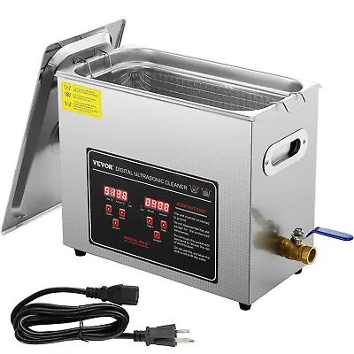 VEVOR 6L Ultrasonic Cleaner With Timer Heating Machine Digital Sonic Cleaner • $92.99