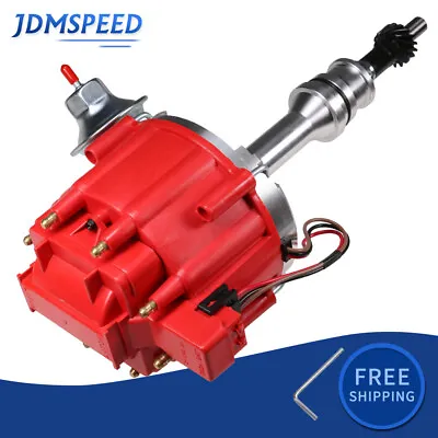 SBF For Ford 351W Windsor Red Cap Drop In One Wire HEI Distributor W/ 65kv Coil  • $65.97