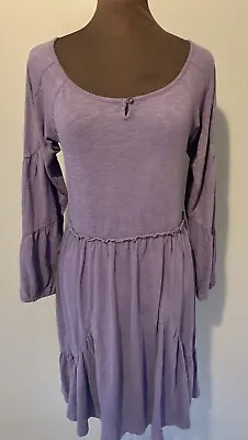 Matilda Jane Womens Dress M You & Me Purple 3/4 Sleeve Cotton Career Casual Soft • $14.99