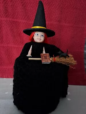 £8 • Buy Halloween.Retro Toilet Roll Cover Doll Hand Knitted #221. Witch. Gift Bagged