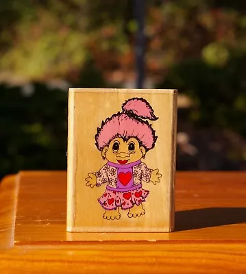 1992 Troll Wood Mounted Rubber Stamp By Norfin The Troll Company Stamp Affair • $18