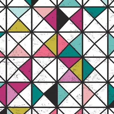 Art Gallery Fabrics Grid 100% Cotton Poplin Fabric Vitrine Gems - Per Metre • £15.19