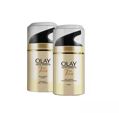 Olay Total Effects Day & Night Cream 24 Hour Care For Glowing Skin - Gift Set • $24.88