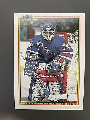 1990-91 Bowman Mike Richter #218 Rookie RC • $1.65