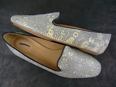 NEW J. CREW Collection Retail $650 RARE DARBY LOAFERS LIZARD NATURAL Sz 7 ITALY • $179