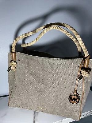 Michael Kors- Isla- Khaki -Large Grab -Shoulder Bag With Rope Handles • $28