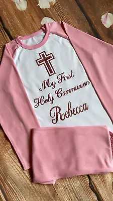 £20.49 • Buy First Holy Communion Personalised Pyjamas Red, Pink Or Blue. PJ's Gift Present