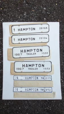 $34.99 • Buy Six Virginia VA License Plate Topper Lot NOS Attachment Hampton City County