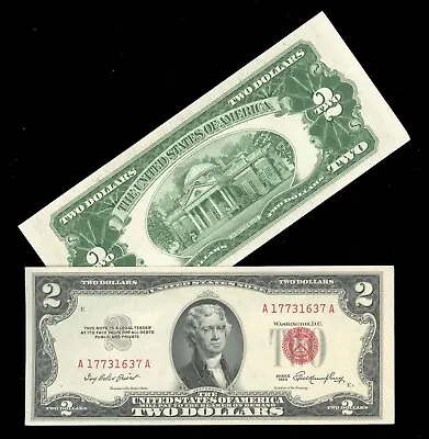 $2 Red Seal Series 1953 Red Seal United States Notes Old Paper Money F+ • $13.99