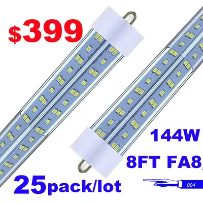 T8 8FT Led Tube Light Bulbs FA8 Single Pin 144W 8 Foot Led Shop Lights 25PCS LED • $399