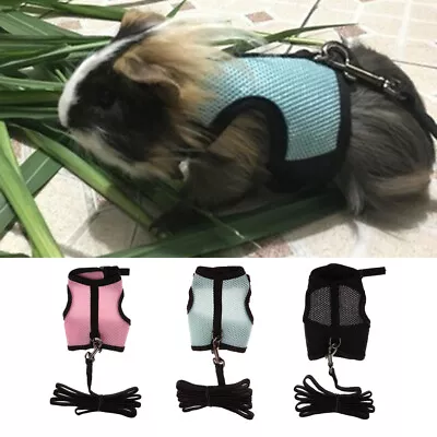 £4.76 • Buy Adjustable Ferret Harness/Baby Rabbit/Squirrel/Hamster Rat Mouse Leash Rope