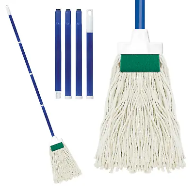 LOLA Cotton Floor Mop W/ Built-In Scuff Remover Resin Coated Steel Handle 1 CT • $18.88