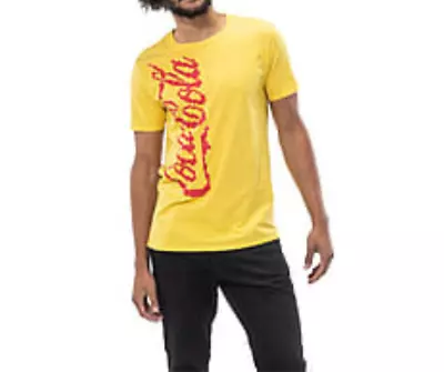 Coca - Cola T Shirt - Yellow With Red Logo - Unisex - Size Small  • £8.94