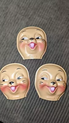 3 Vintage Gopher Chipmunk Beaver Skunk Hallow Doll Heads Faces • £11.40