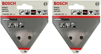 £12.99 • Buy BOSCH 10x Paint SANDING SHEET Grit 180 WHITE 2608605138 - 810 Delta Sander