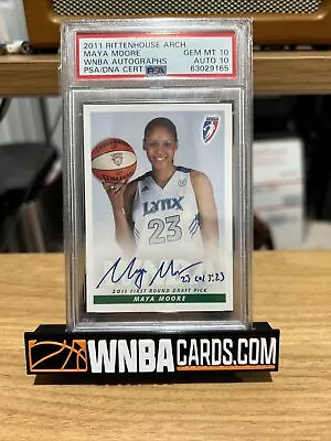 2011 Rittenhouse WNBA Maya Moore Rookie Card Auto SSP PSA 10 / 10 Low Pop GOAT • $4000