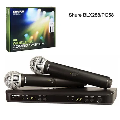 With 2 Microphone Shure BLX288/PG58 Handheld Wireless Microphone System Come • $338.87