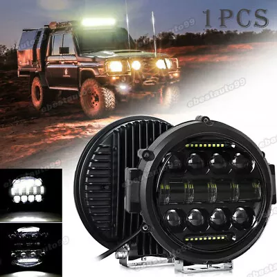 7'' Black LED Pods Work Light Bar Round Driving Fog Headlight Truck Off Road • $35.12