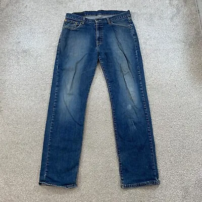 LEVI'S 751 Jeans Mens (34 Inch Waist) (32 Inch Leg) Regular Fit Blue • £12.99