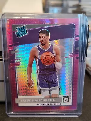 2020-21 Donruss Optic Tyrese Halliburton Rated Rookie Pink Hyper Holo Prizm #162 • $10