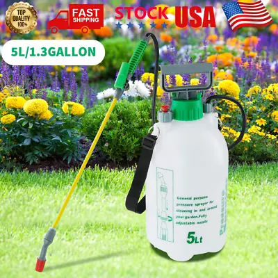 1.3 Gallon Lawn Garden Pump Pressure Sprayer Chemical Plant Killer Water Spray • $21.99