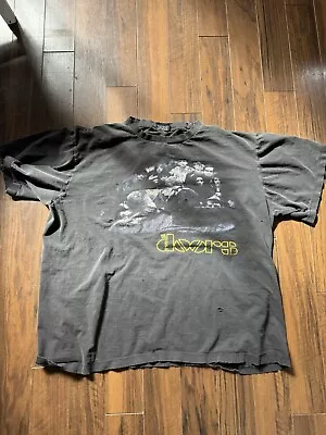 Vintage Thrashed The Doors Band T Shirt XL • $14.54