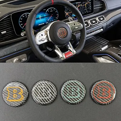 Carbon Steering Wheel Emblem Badge Made For Mercedes-Benz 57mm 1 Pc • $225