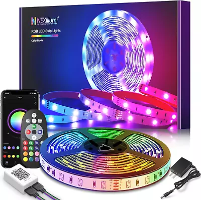 Led Lights For Bedroom 100Ft With Color Changing Strip Lights With Remote And AP • $15.36