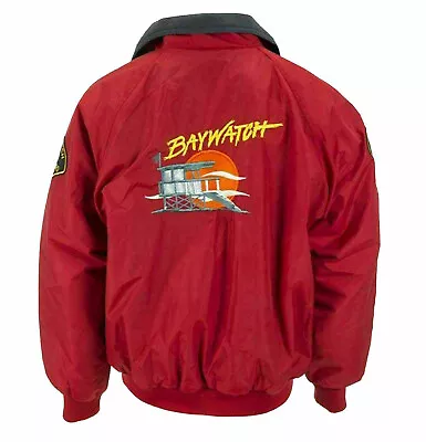 Men's Baywatch Red Cotton Bomber Jacket Beach Costumes Jacket • $79.99