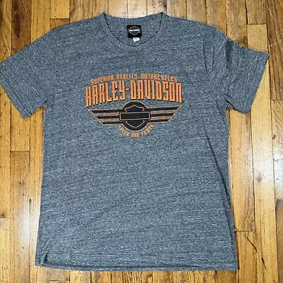 Harley-Davidson Shirt Mens Extra Large Gray Gator Leesburg Florida Biker Tee • $14.49